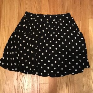 French Grey polka dot circle skirt